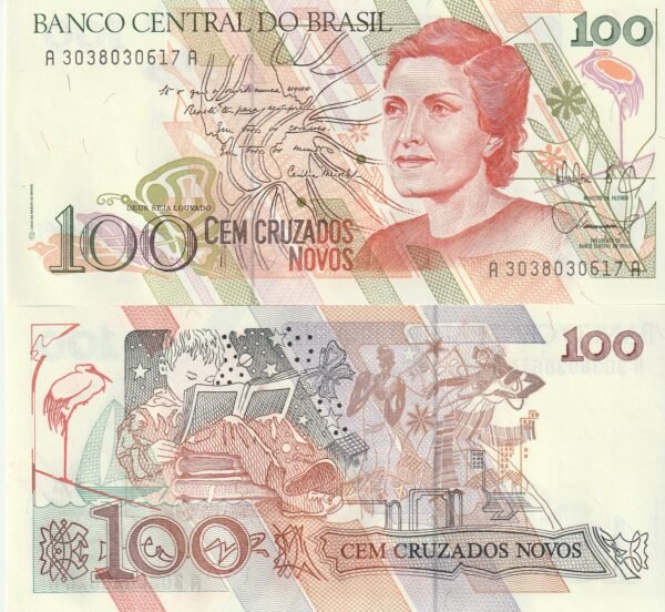 Brasil BRA-P-228, 100 Cruceiros, ND-1990, UNC