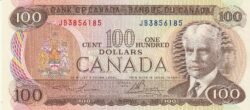 Canada CAN-P-91a, 100$, 1975, Nº JB3856185, XF+
