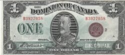 Canada CAN-P-33i, 1 $, Nº.- B3927058, 2-Julio-1923, XF
