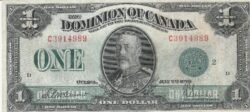 Canada CAN-P-33j, 1 $, Nº.-3914989, 2-Julio-1923, XF+