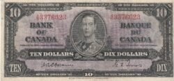 Canada CAN-P-61a, 10 $, Nº.- 1/D-3376023, XF-