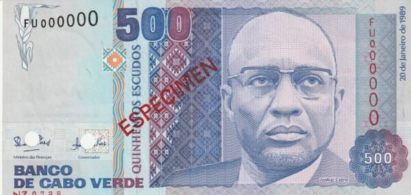 Cabo Verde CPV-P-59 Sp, 500 Escudos, 20-Enero-1989, UNC