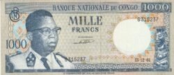 Congo Republica CNG-P-8a.2, 1.000 Fcos., Nº.-G315237, 15-Diciembre-1961, XF++
