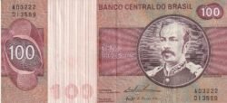 Brasil BRA-P-195Aa(2), 100 Cruceiros, ND-1970/74, XF