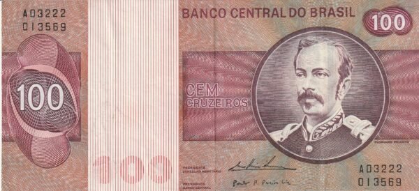 Brasil BRA-P-195Aa(2), 100 Cruceiros, ND-1970/74, XF