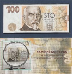 Chequia CZQ-P-W29, 100 Korum, 2019 "100th Anniversary of the Czech Koruna", FOLDER, UNC