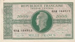 Francia FRC-P-107(1), 1.000 Fcos. Nº 63A164917, ND-1944, XF+/PH