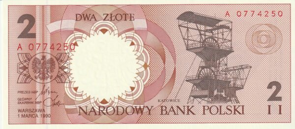 Polonia POL-P-165, 2 Zloty, 1-Marzo-1990, Katowice, UNC