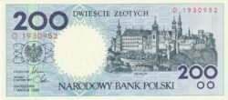 Polonia POL-P-171, 200 Zloty, 1-Marzo-1990, Kraków, UNC
