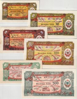 Albania ALB-P-Fx4 al Fx9, Set 6 valores, 1953, XF