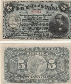 Argentina ARG-P-209, 5 Ctvos., 1-11-1891, UNC