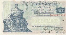Argentina ARG-P-242, 50 Ctvos., 1897, Sig. Meyer-Arana/Basualdo, aUNC, Punto Oxido