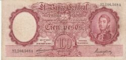 Argentina ARG-P-267b(2), 100 Pesos, Ley 28-3-1935, Sig. Carreras & Manoglio, VF