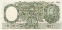 Argentina ARG-P-271(7), 50 Pesos, Ley 12962 y 13571, ND-1955/68, XF