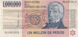 Argentina ARG-P-310(1), 1.000.000 Pesos, ND-1981/3, VF+