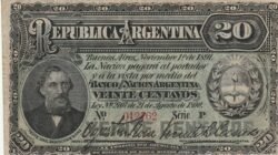 Argentina ARG-P-211a, 20 Ctvos, Nº.-042762, 21-8-1890, Look Scand, XF