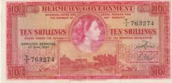 Bermuda BMD-P-19b, 10 Schilling, Nº.- T/I-763274, XF