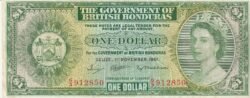 Britihs Honduras BCH-P-28b, 1 $, Nº.- G/3-912850, Look Scand, XF