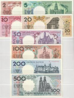 Polonia POL-P-164/172, Set 8 Valores, 1-Marzo-1990, UNC