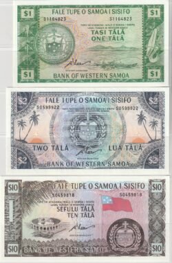 Samoa SAM-P16dCs/17cCs/18dCs, set 3 valores, UNC