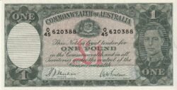 Australia ATL-P-26a, 1 Pound, Nº.-O/45-620388, ND, XF++