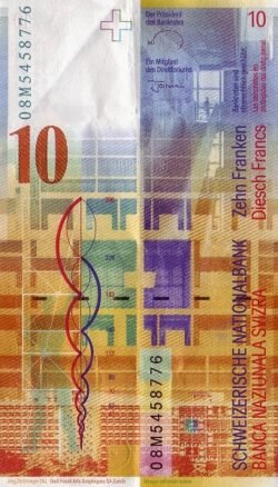 Suiza SWZ-P-67c(3), 10 Fcos., Sig: Raggenbass & Jordan, 2000/2013,UNC