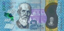 Costa Rica, CTR-P-W281, 2.000 Colones, M. Fdez. Acuña, 14-Sept.-2018, Serie B, Polímero, UNC