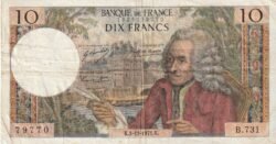 Francia FRA-P-147c, 10 Fcos., Nº.- 1825179770, 2-12-1971, VG