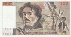 Francia FRA-P-154d.2, 100 Fcos., Nº.-3587475575, XF-