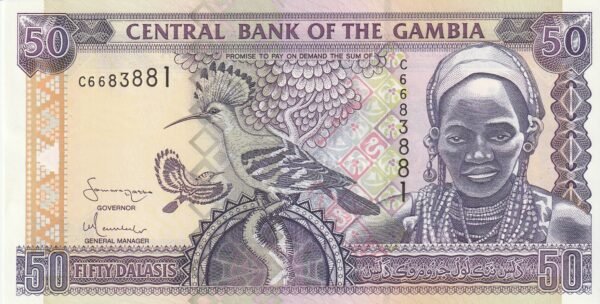 Gambia GAM-P-28a, 50 Dalasis, ND-2006/13, UNC