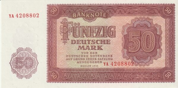 Alemania Democrática GDR-P-20a, 50 Marcos, 1955, UNC