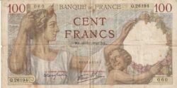 Francia FRA-P-94, 100 Fcos., 20-11-1941, F