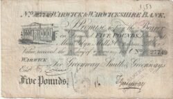Inglaterra GBT-P-Bank Warwick & Warwickshire Bank, 1886, Nº.- 27749, VF+