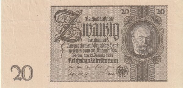 Alemania GER-P-181, Prueba, 20 Reischsmark, 22-1-1929, UNC