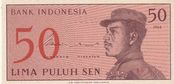 Indonesia IDN-P-94a, 50Sen, 1964, UNC