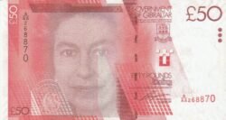 Gibraltar GBT-P-38, 50 Pounds, Nº.-A/AA, UNC