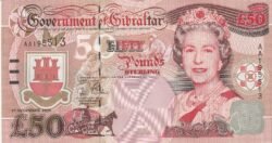 Gibraltar GBT-P-34a, 50 Pounds, Nº.- AA195513, UNC