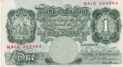 Inglaterra GBT-P-369b, 1 Pound, Nº.- N81C-254864, VF+