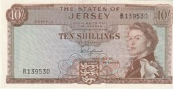 Jersey JER-P-7a, 10 Shillings, ND-1963, UNC