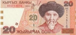 Kyrgyzstan KYR-P-19, 20 Som, 2002, UNC