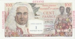 Antillas Francesas FAN-P-1, 100 Fcos., Nº.-4067236, ND-1961, XF+