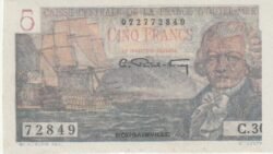 Africa Ecuatorial Francesa FEA-P-20B, 50 Fcos, Nº.- 072772849, ND-1947, aUNC