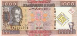 Guinea GUI-P-43a, 1.000 Fcos., 1-3-2010, UNC