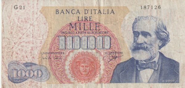 Italia ITA-P-96a, 1.000 Lire, 1962, F