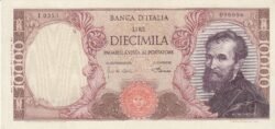 Italia ITA-P-97d, 10.000 Lire, 4-1-1968, Nº.- 096985, XF++