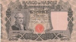 Italia ITA-P-S858, 500 Lire, Nº.- 09748, 1919, VF+