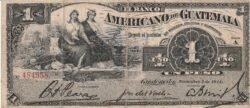 Guatemala GTM-P-S111, 1 Peso, Nº.- 484858,2-11-1914, Grafiti reverso,  Look Scand, F
