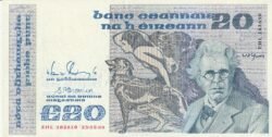 Irlanda IRE-P-73c, 20 Pounds, Nº.- EHL182610, 23-5-1988, XF+