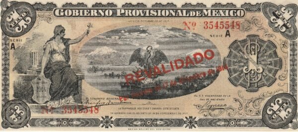 México MEX-P-S701b, 1 Peso, 20-10-1914, XF