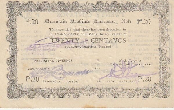 Filipinas, PHI-P-S593, 20 Ctovs., Nº.- 8090, 1942, XF